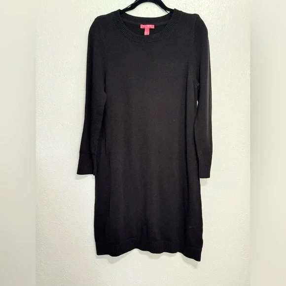 Isaac Mizrahi black knit sweater dress size large - Picture 4 of 11